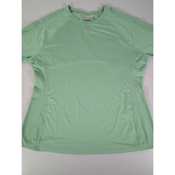 Columbia T-shirt Women's XL Green Top Long Sleeve Stretch Outdoor Activewear - Picture 6 of 9